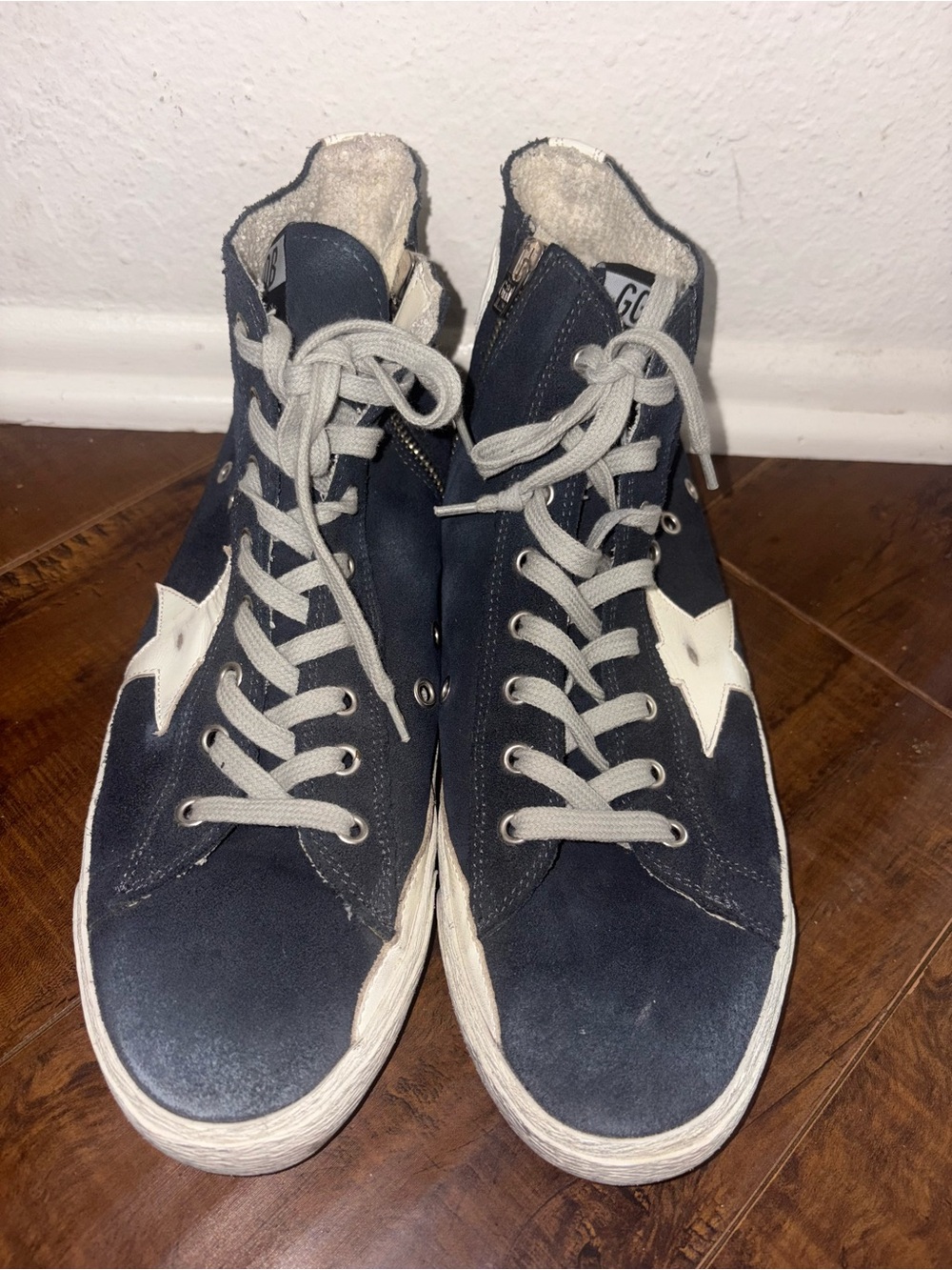 Golden Goose Francy sneakers in a navy blue suede White Star Men’s 10